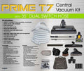 Central Vacuum Hose with tools & Power Nozzle Kit - Titan Prime T7 (Direct Connect 35')