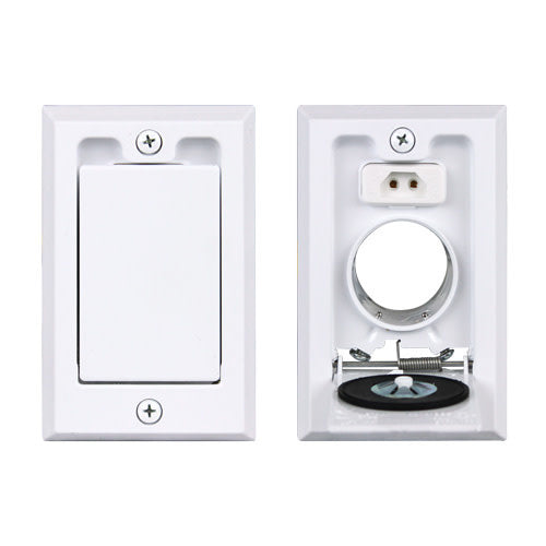 Supervalve Inlet Door Kit - Central Vacuum (White 110v 3/4 Door)