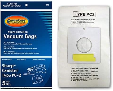 Sharp EnviroCare Bags - Style PC-2 (5 Pack)