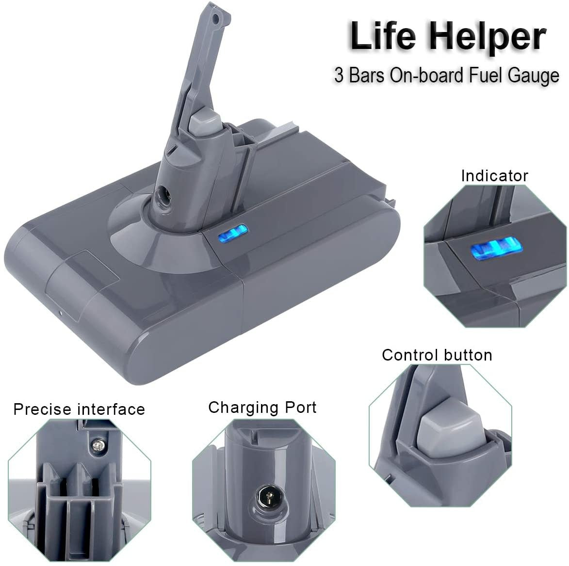 Extended Life Battery Power Pack - Dyson V8 (SV10) Replacement