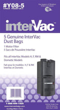 Hepa Bags - InterVac Garage Vacuum (5 Pack)