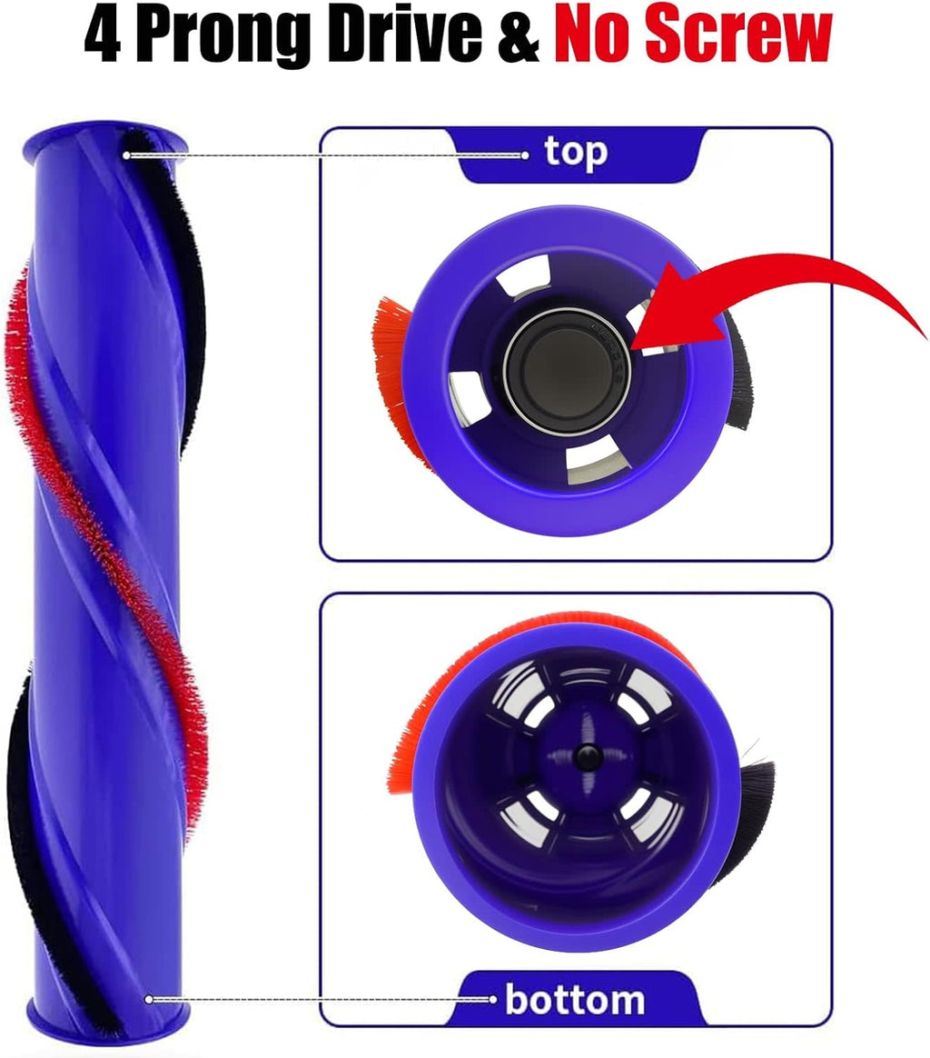 Brush Bar Service Assembly - Dyson V6 & older V7 models 4 Prong 4.5cm (Replacement)