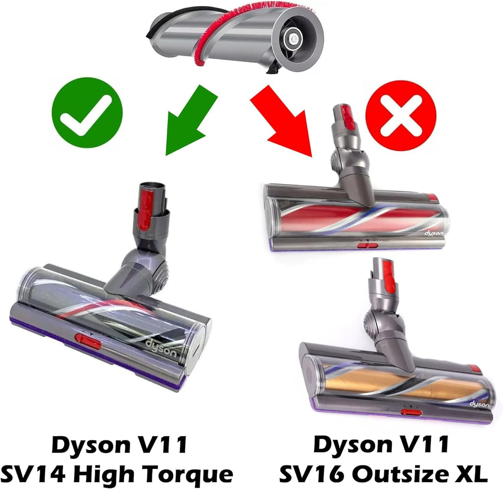 Brush Bar Service Assembly - Dyson 970135-01 V11, SV10, SV12, SV14 (Torque Drive Version Only - Silver)