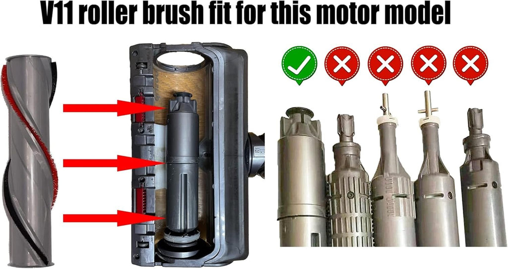 Brush Bar Service Assembly - Dyson 970135-01 V11, SV10, SV12, SV14 (Torque Drive Version Only - Silver)