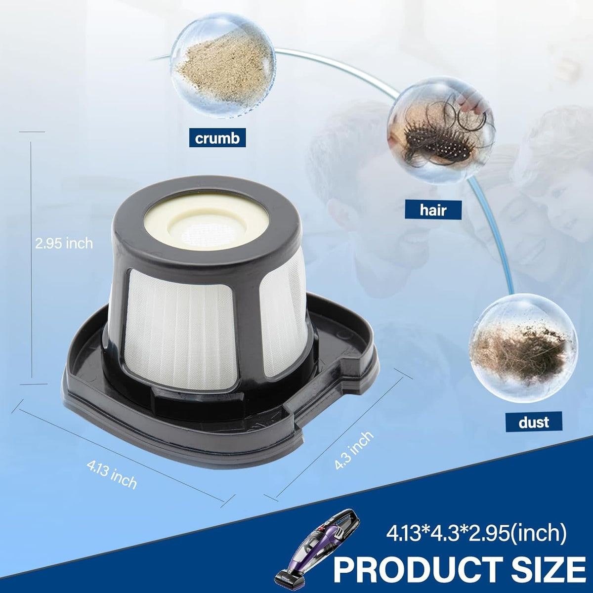 Hepa Filter - Bissell Pet Hair Eraser 2390A (Replacement)