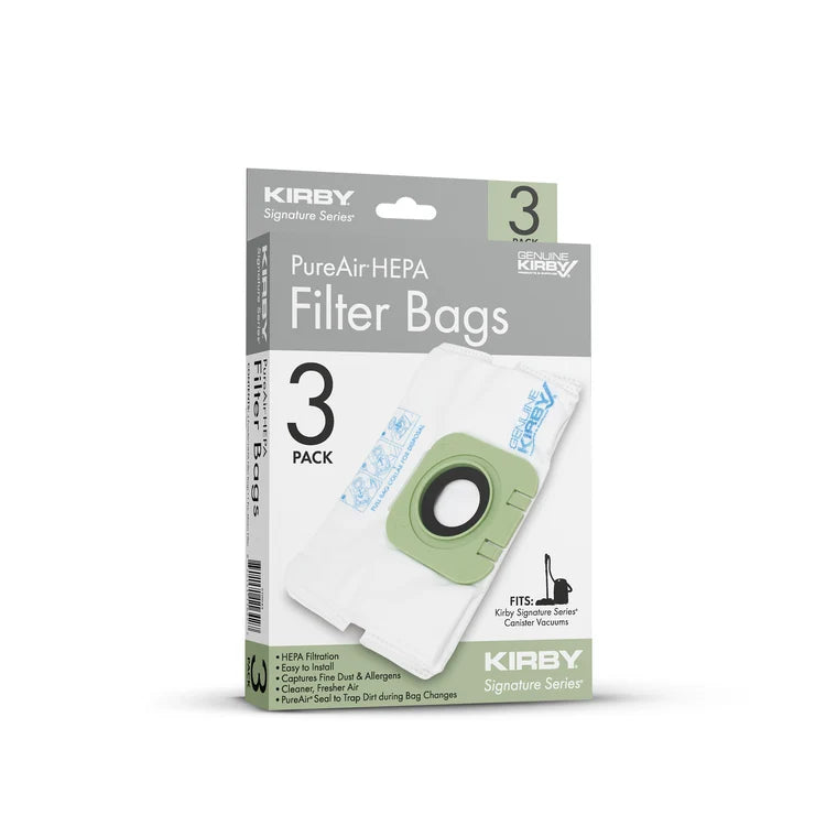 Kirby C530 and C550 Signature Series Canister PureAir Filter Bags (3 Pack) with 1 Pre-Motor Filter