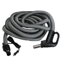 Central Vacuum Hose - Dual Voltage Switch And Pigtail (30' Black & Gray)