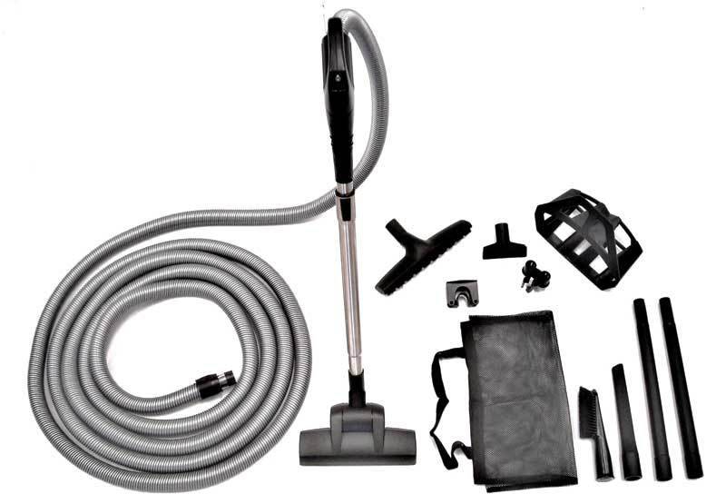 Central Vacuum Hose Kit - Wessel Werk Superior Collection 35' (Gray)