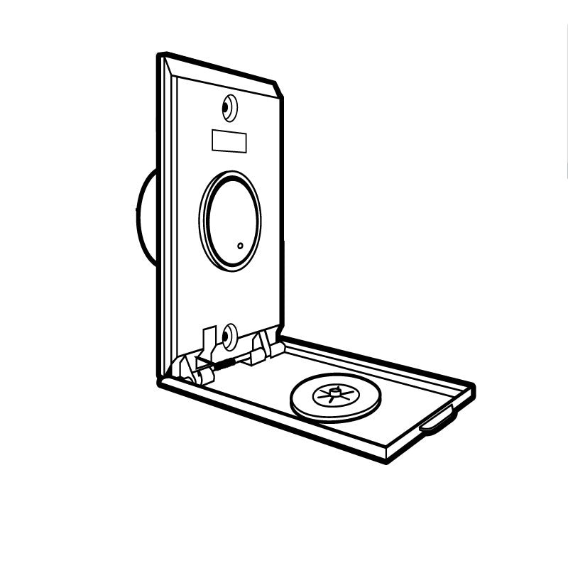 Low Voltage Inlet Valve Door - Central Vacuum (Full Door Almond)