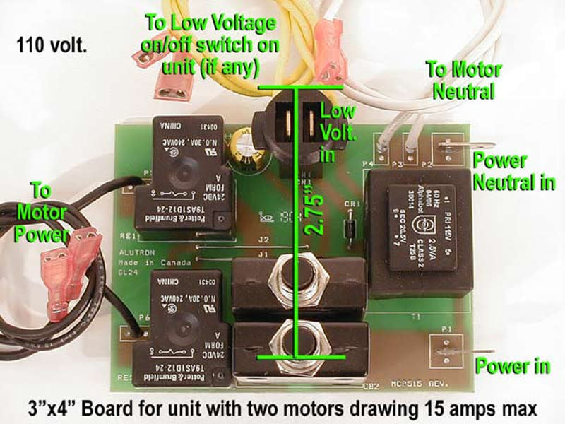 Control Module - Electrolux - Dual Motor 15 Amp 2 Motor 120 Volt Central Vacuum