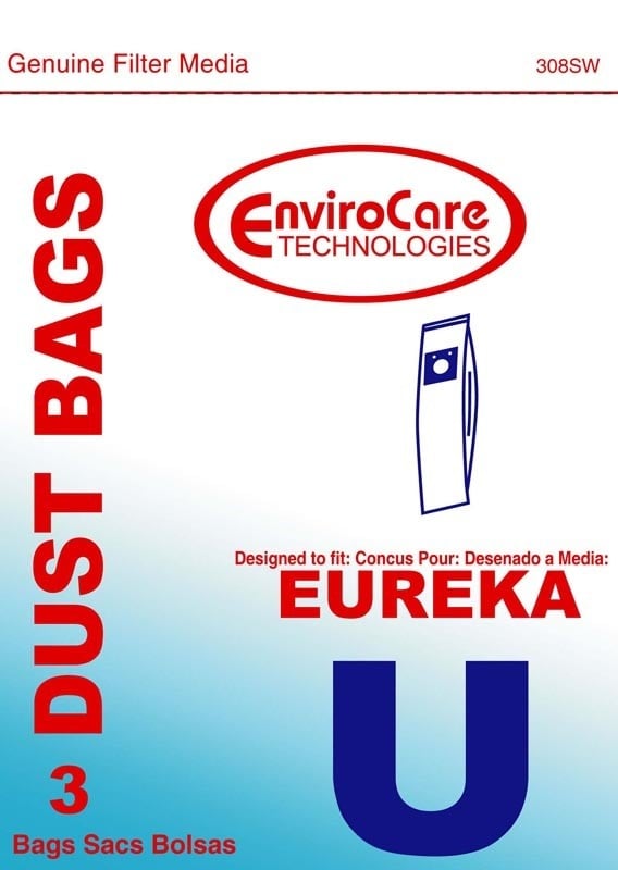 Eureka EnviroCare Bags - Style U (3 Pack)