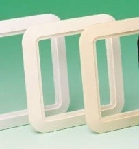 Valve Door Trim Plate - Central Vacuum (Square White)