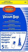 Electrolux EnviroCare Bags - Aptitude & Oxygen Uprights (5 Pack)
