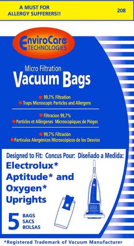 Electrolux EnviroCare Bags - Aptitude & Oxygen Uprights (5 Pack)