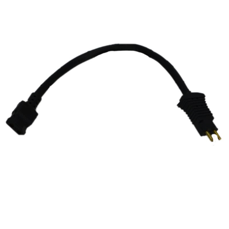Pigtail Cord - Black Male/Female 8"
