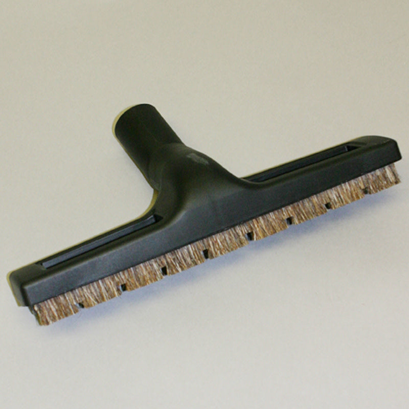 Floor Tool - 12" Natural Bristle 1 1/4 w/wheels (Black)