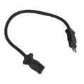 Pig Tail Cord - Male / Female (Black 10")