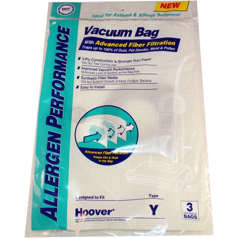 Hoover Allergen DVC Bags -Type Y  (3 Pack)
