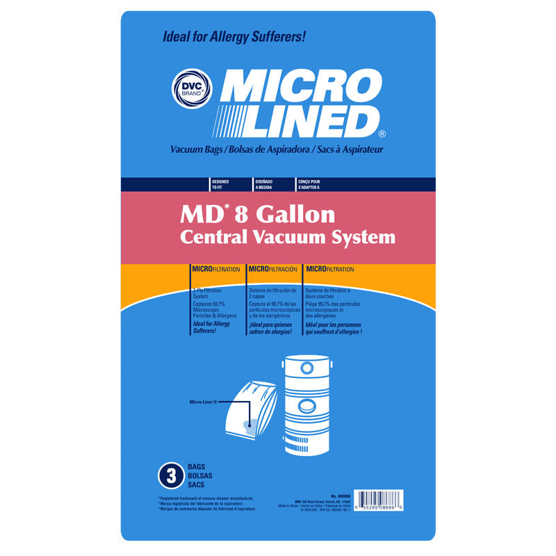 DVC - Silent Masters - MD - 8 Gal Elastic Top Microlined 3Pk