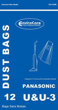 Panasonic EnviroCare Bags - Styles U, U3, U6 (12 Pk)