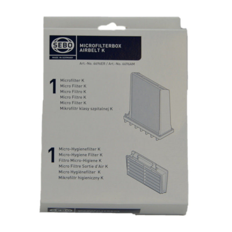 Exhaust & Microfilter Filter Set - Sebo Airbelt K Series (OEM)