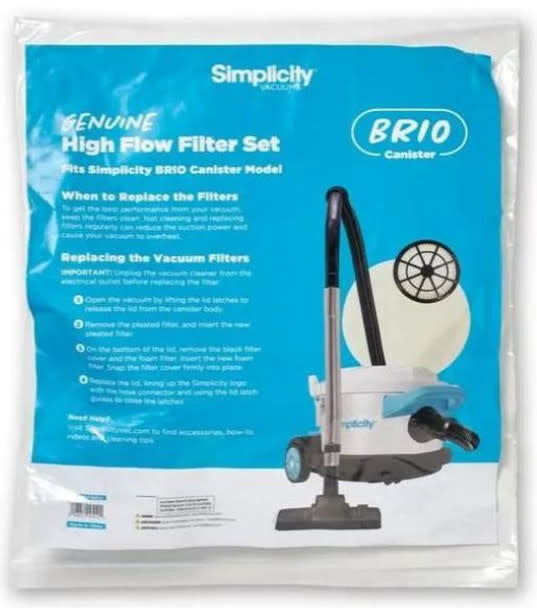 Filter Kit - Simplicity BRIO Canister (Hepa/Foam)