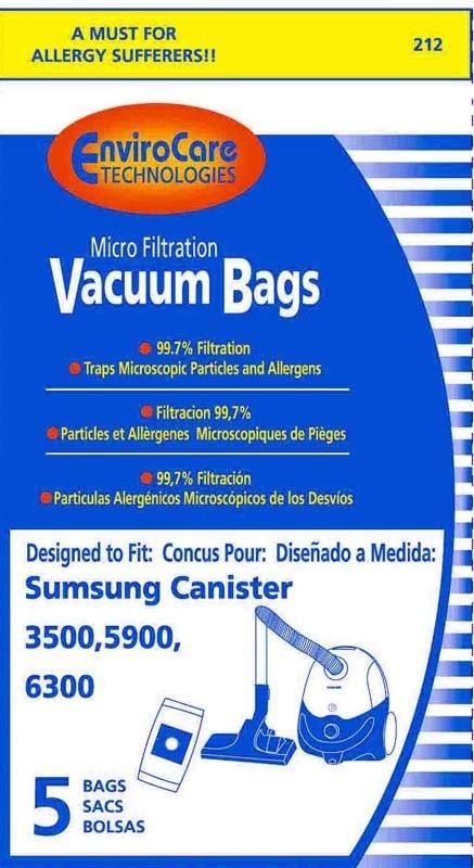 Samsung EnviroCare Bags - Type 3500, 5900, 6300 (3 Pack)