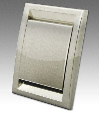 Deco Inlet Valve Door - Central Vacuum (Stainless Steel)