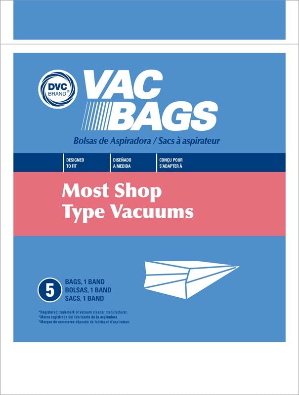 Shop Vac DVC Bags - Wet/Dry  (5 Pack)